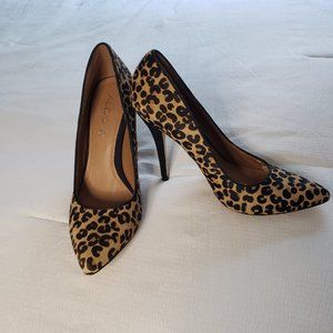 Aldo Brown Animal Print Calf Hair Pumps